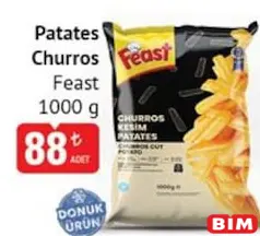 FEAST PATATES CHURROS 1 KG FEAST PATATES CHURROS 1 KG